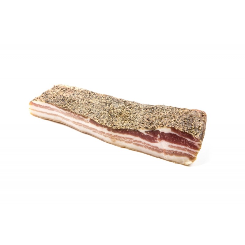 Pancetta Stagionata Al Pepe 500 gr Salume Abruzzese Artigianale