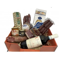Cesto Natalizio Gastronomico Strenna di Natale Salumi Vino e Formaggi Abruzzesi - 7541